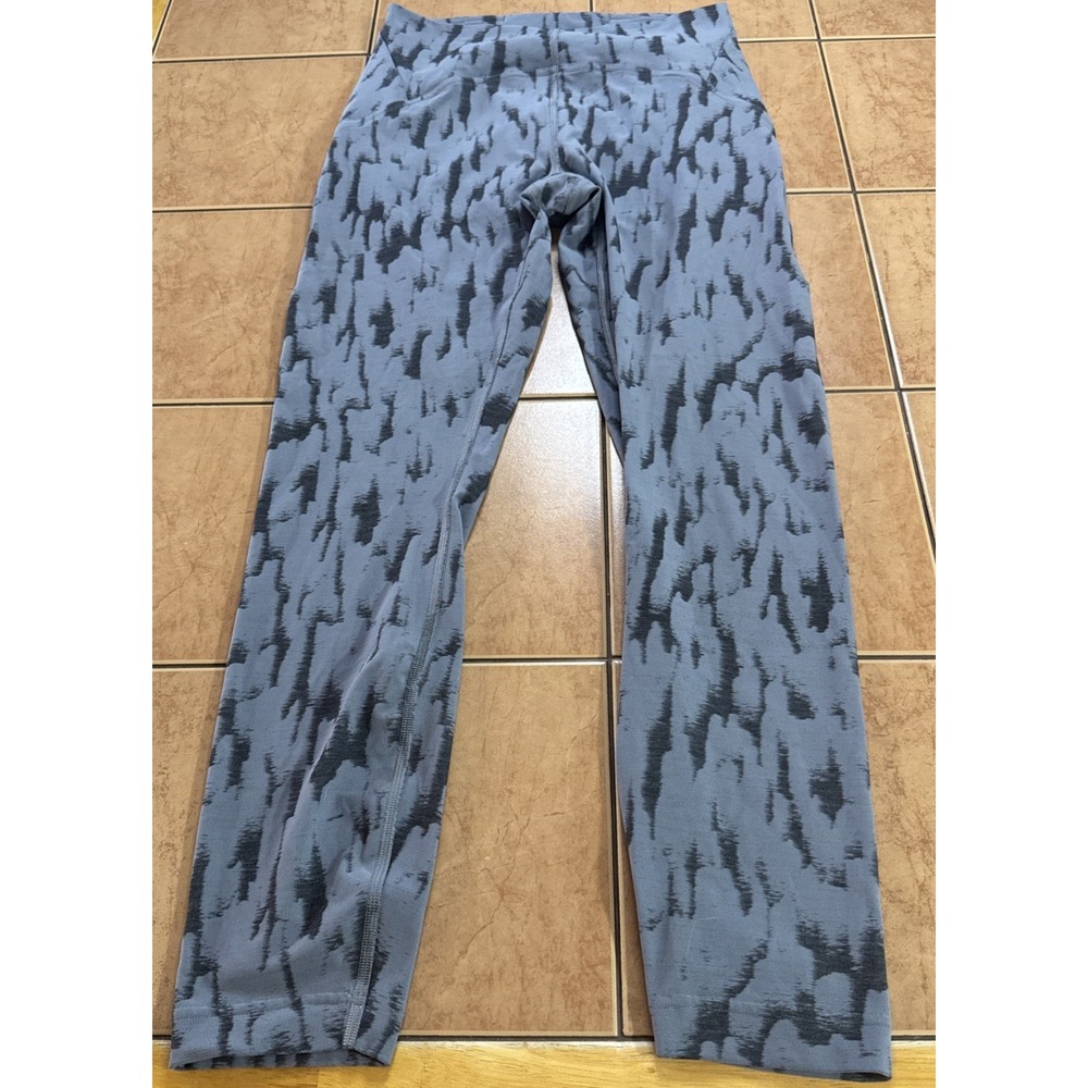 Lululemon Athletica Align Scallop High Rise Pant with Pocket 26" Sz 6 Gray/Black
